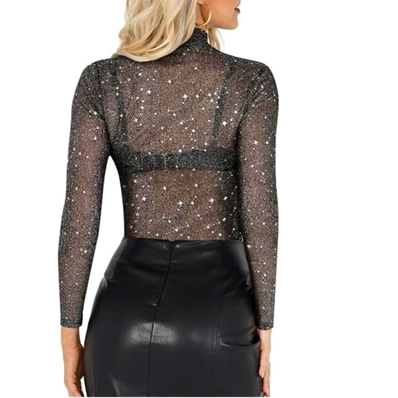 Galaxy Glitter Sheer Top - Picture 4 of 7